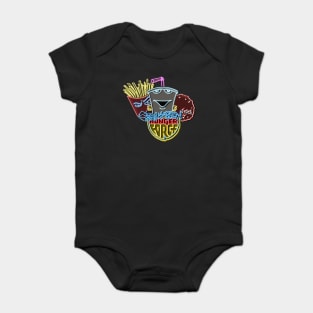 aqua teen neon bg Baby Bodysuit